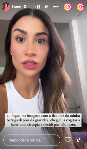 Bianca Andrade rebate críticas e fala sobtre diástase