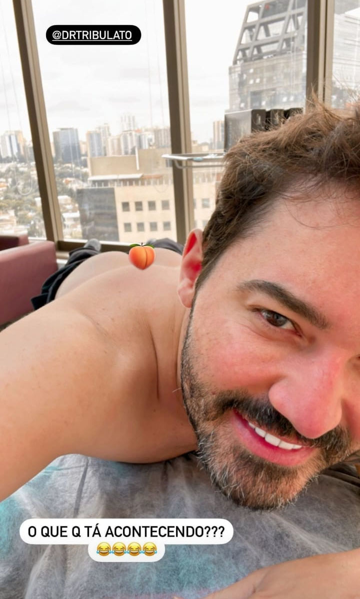 Fernando Zor faz selfie em clínica de estética