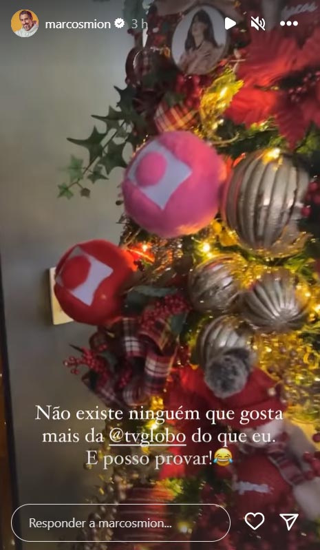 Marcos Mion mostra sua árvore de Natal