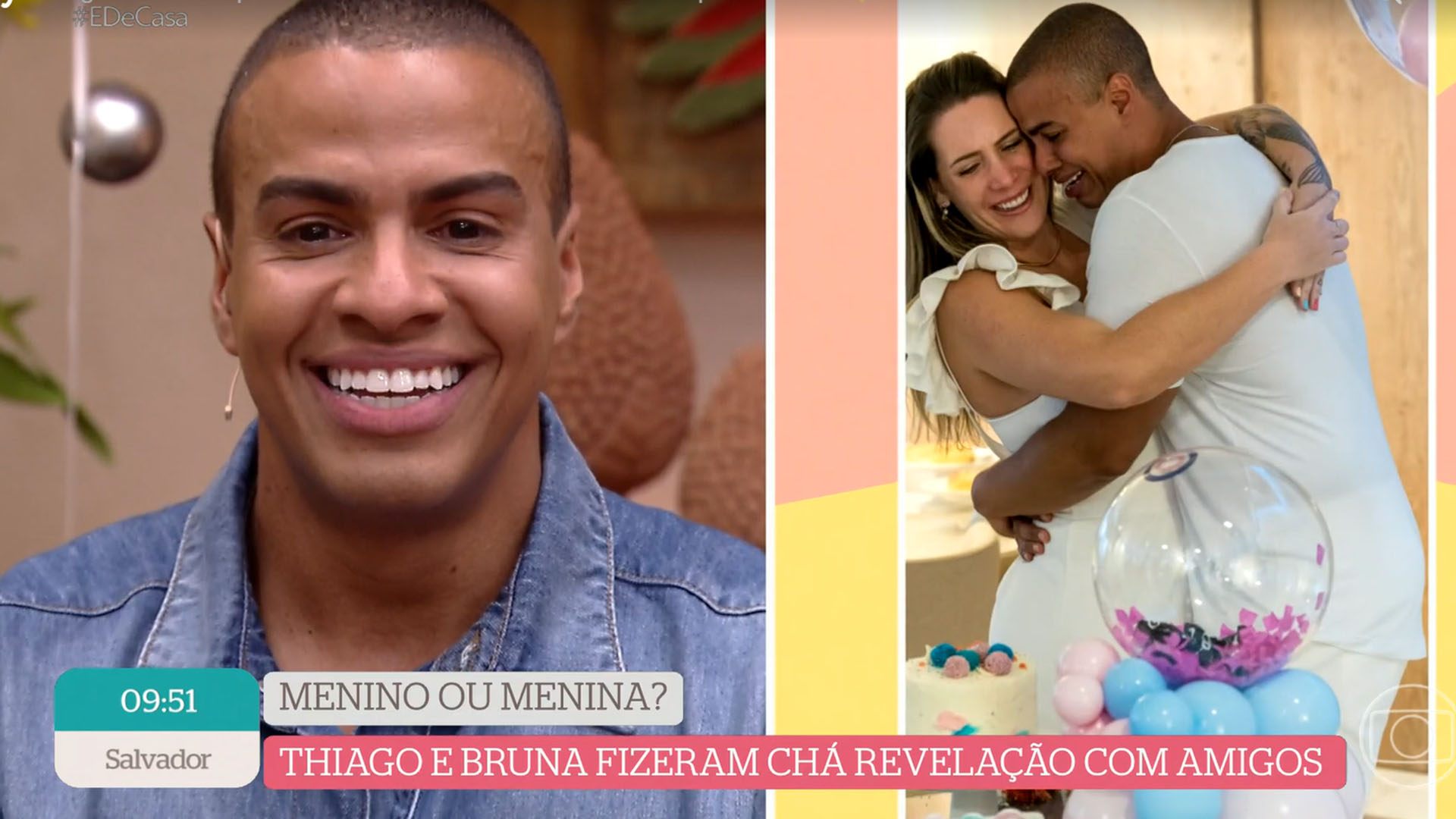 Thiago Oliveira cai no choro ao revelar o sexo do primeiro bebê