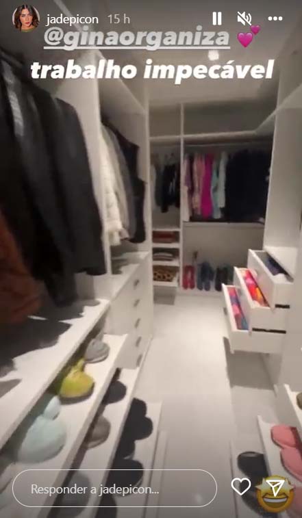 Jade Picon mostra seu novo closet