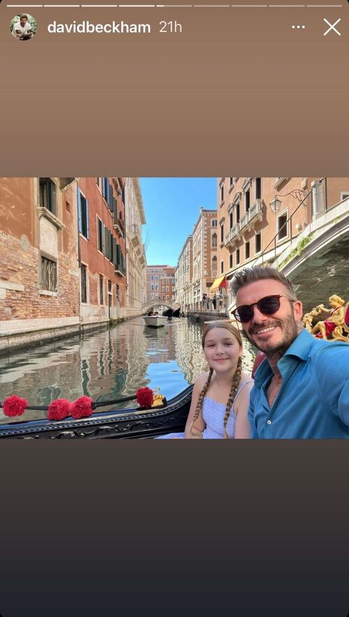 David Beckham e Harper fizeram passeios tradicinais na Itália