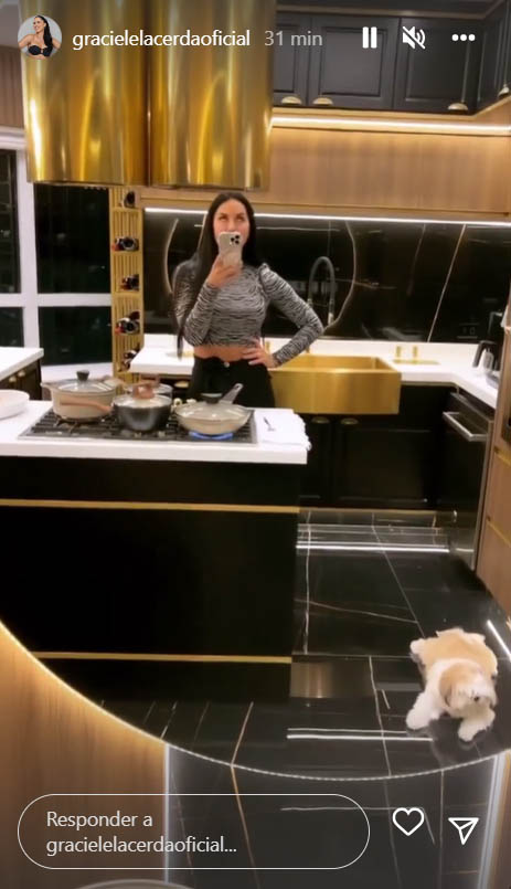 Graciele Lacerda mostra a cozinha do seu novo apartamento