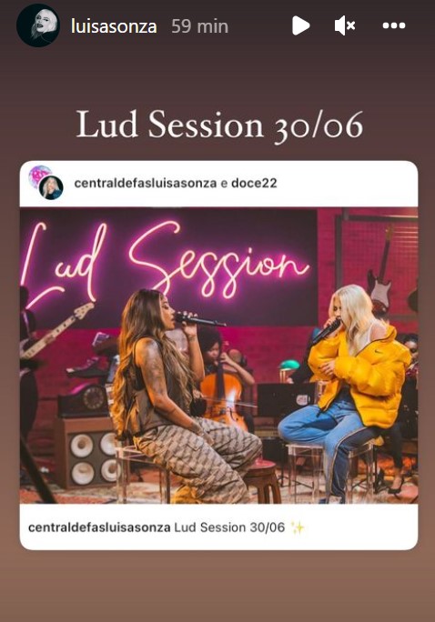 Luísa Sonza confirmou o lançamento do novo Lud Sessions para semana que vem