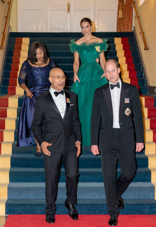 O Príncipe William e Kate Middleton jantaram com o Governador Geral da Jamaica
