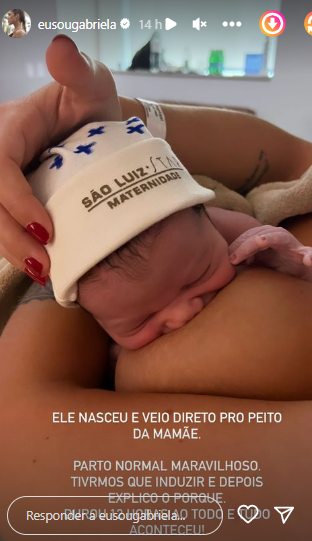 Gabriela Pugliesi conta sobre trabalho de parto