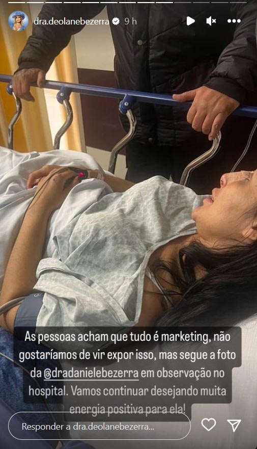 Irmã de Deolane Bezerra é levada ao hospital