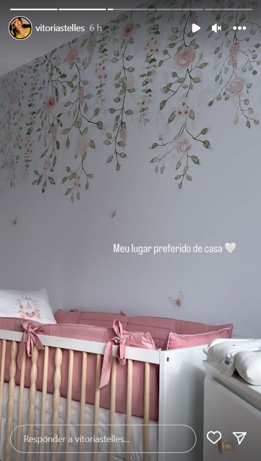 Vitoria Telles mostra detalhes de quarto de filha com Alex Telles - Créditos: Reprodução / Instagram