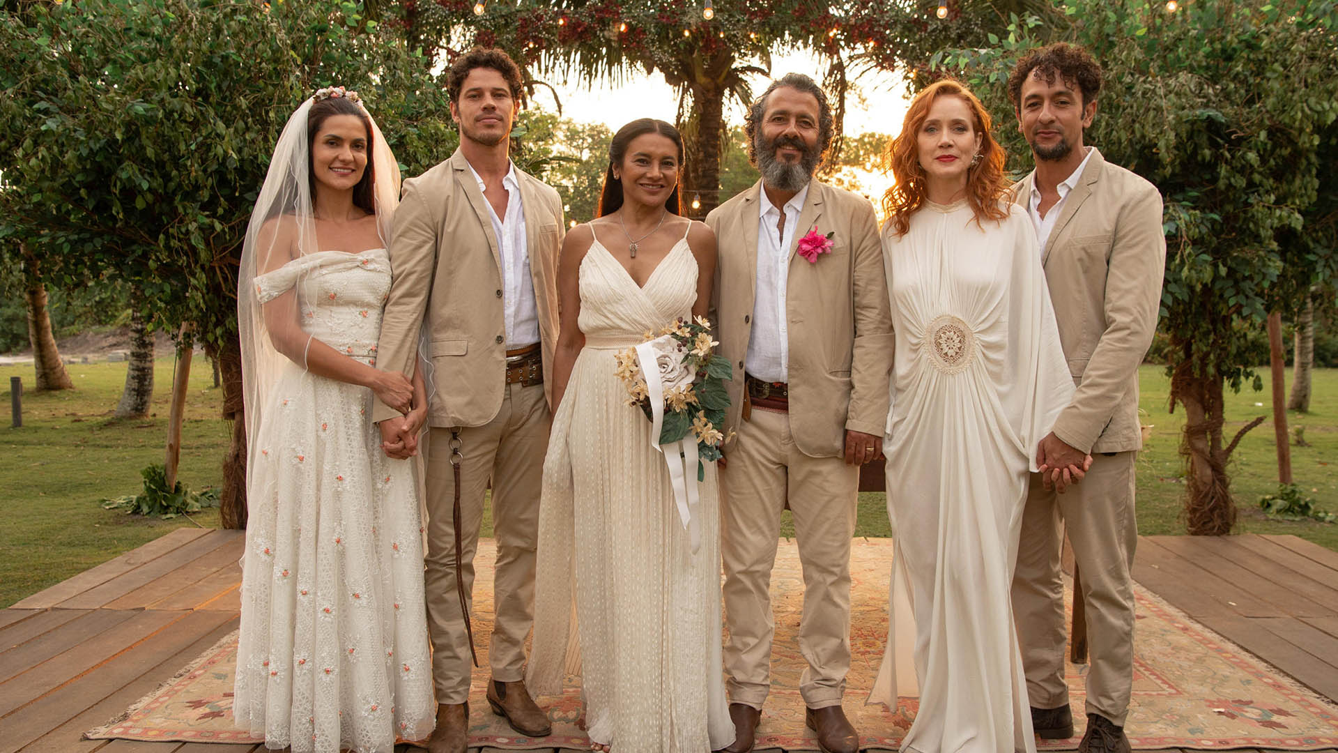 Casamento triplo na novela Pantanal
