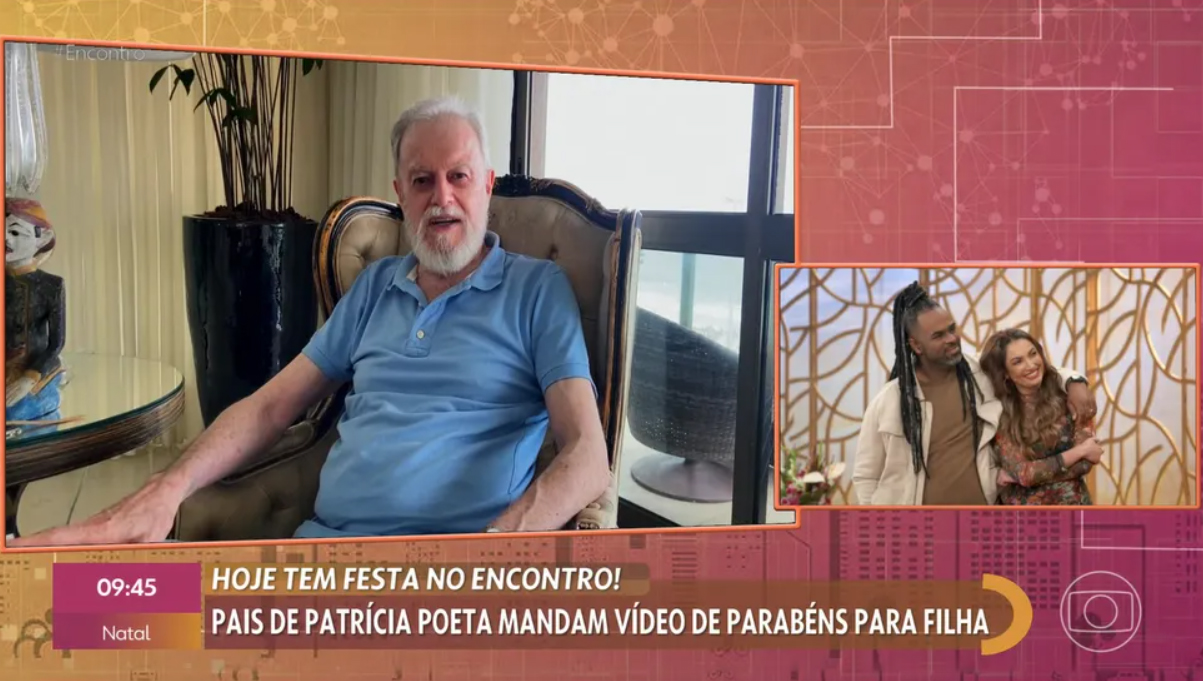 Pais de Patricia Poeta aparecem no Encontro