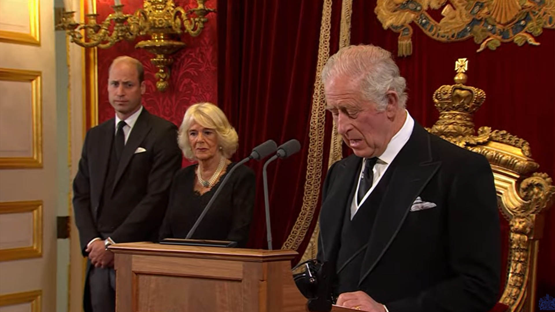 Cerimônia de proclamação do Rei Charles III - Crédito da imagem: Reprodução / YouTube The Royal Family (transmissão ao vivo)