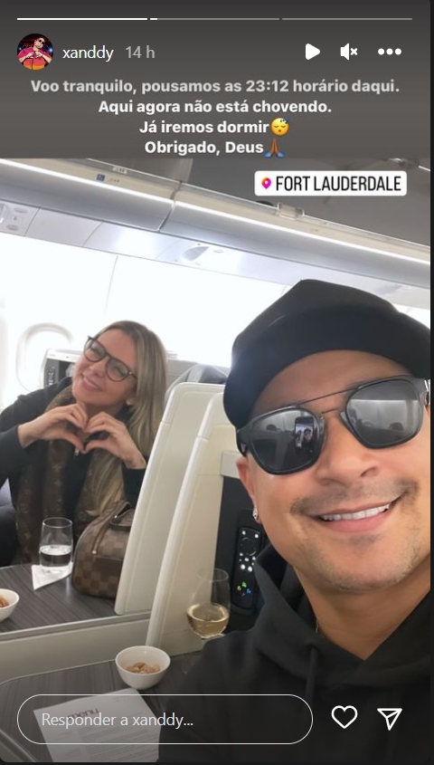 Xanddy e Carla Perez chegando na Flórida - Créditos: Reprodução / Instagram