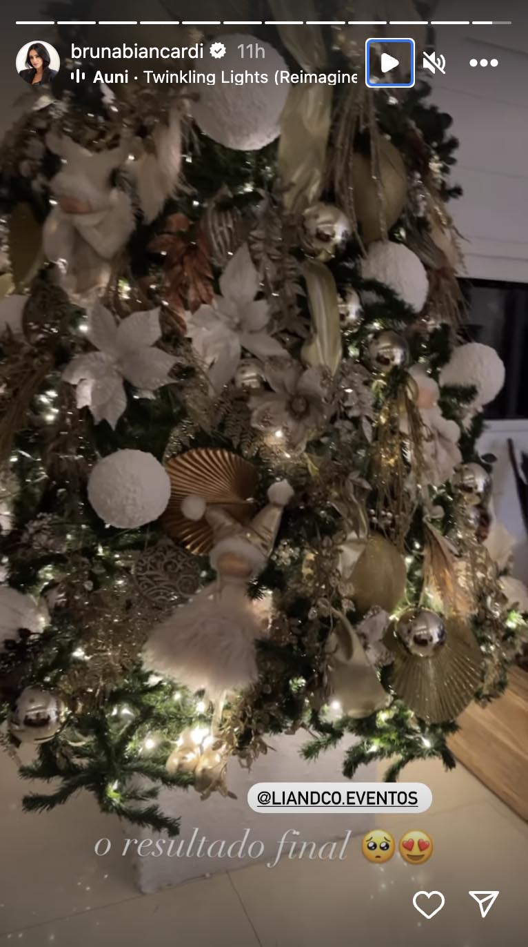 Decoração de Natal da casa de Bruna Biancardi
