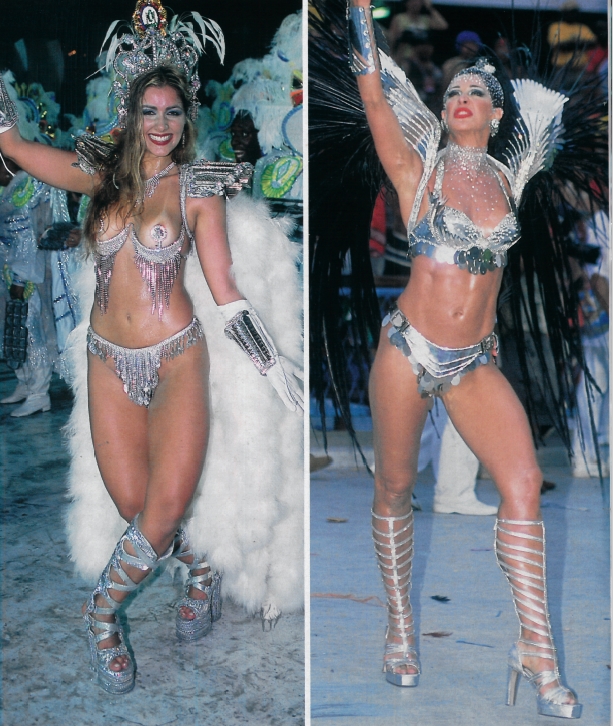 Nana Gouvea e Claudia Raia no Carnaval de 2002