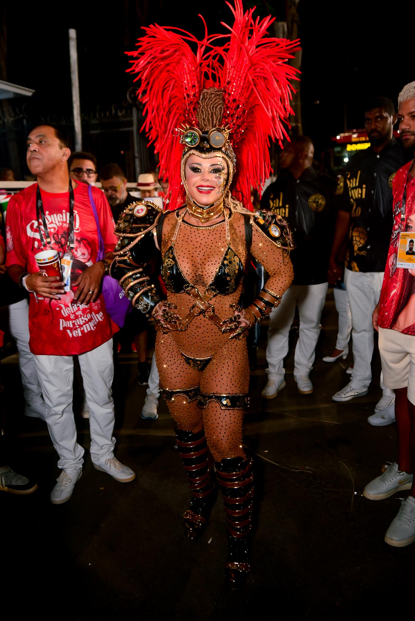 Viviane Araújo no desfile do Salgueiro no Rio de Janeiro