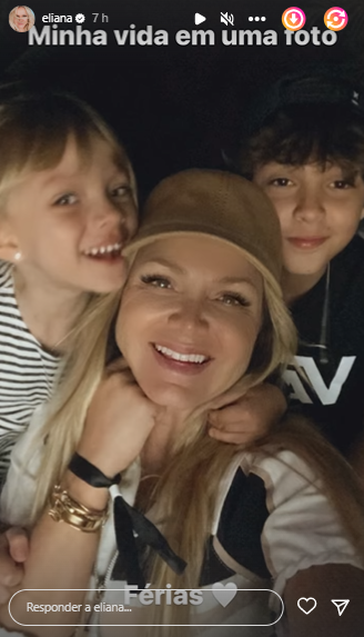 Eliana posta foto com os filhos