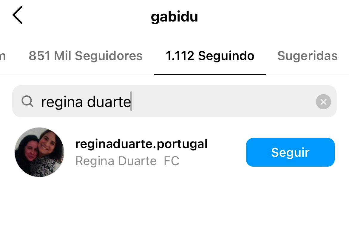 Gabriela Duarte deixa de seguir Regina Duarte nas redes sociais
