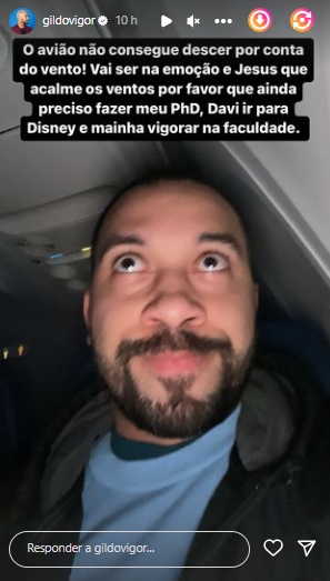 Gil do Vigor fala de desespero em voo