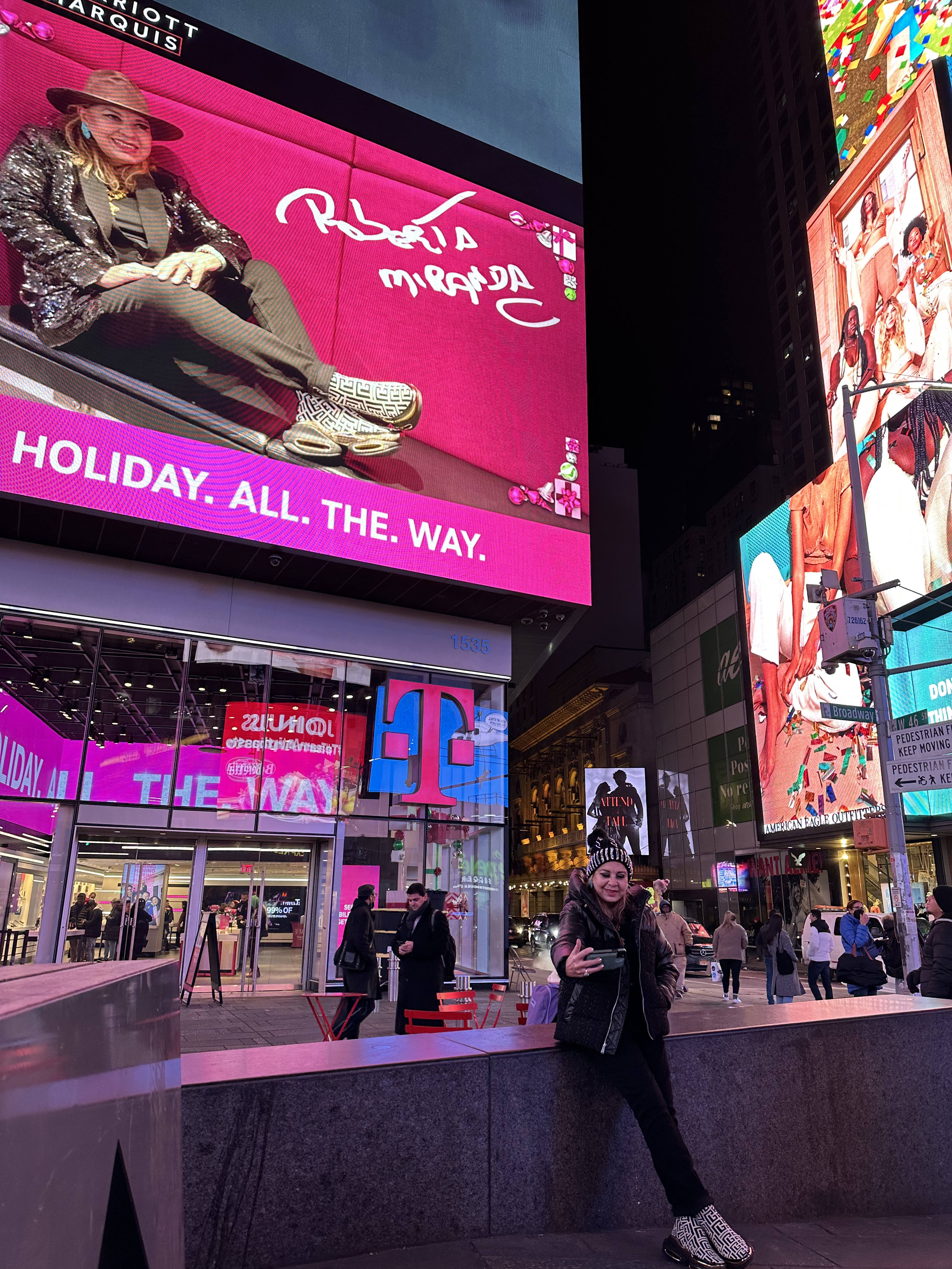 Roberta Miranda em telão na Times Square