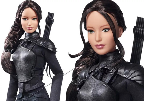 Por conta de seu primeiro papel de maior sucesso, na série de filmes “Jogos Vorazes”, a personagem Katniss e outros personagens da trilogia de filmes baseada nos livros de Suzanne Collins ganharam bonecas Barbie. 