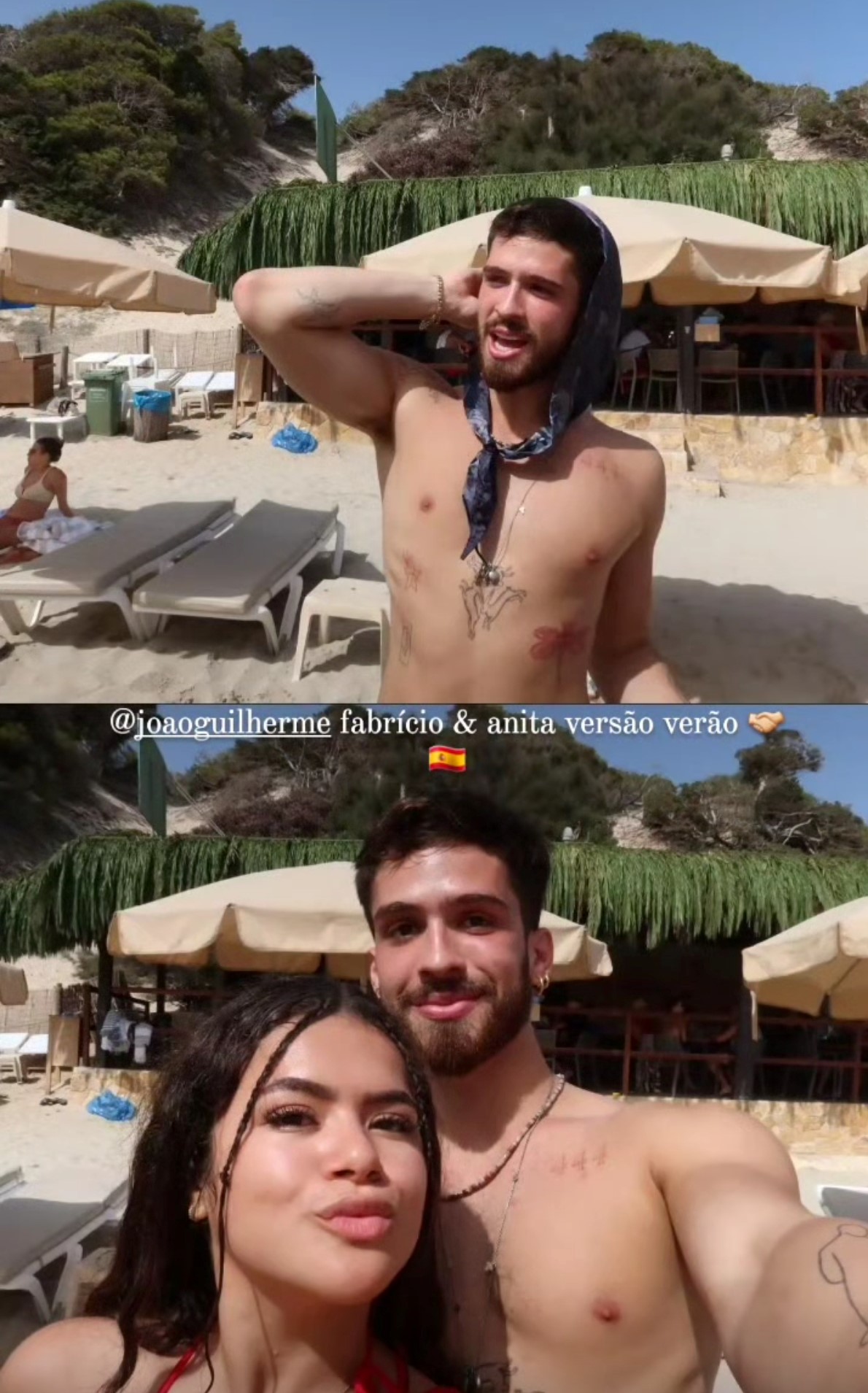 Maisa e João Guilherme aproveitam férias juntos em Ibiza