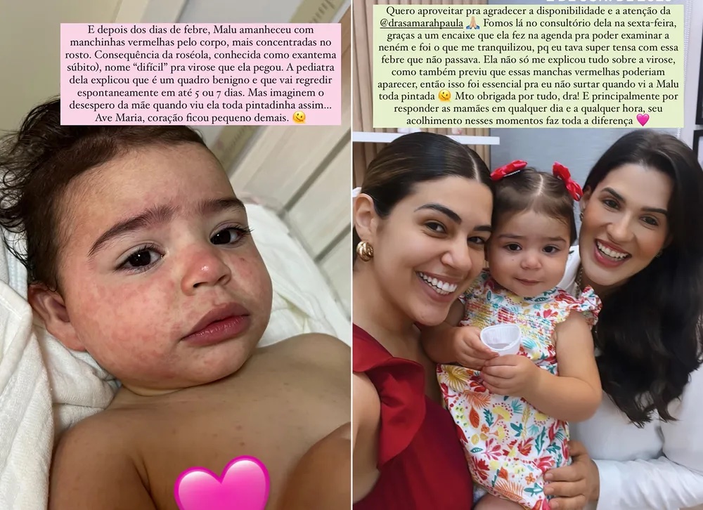 Vivian Amorim fala sobre a saúde da filha