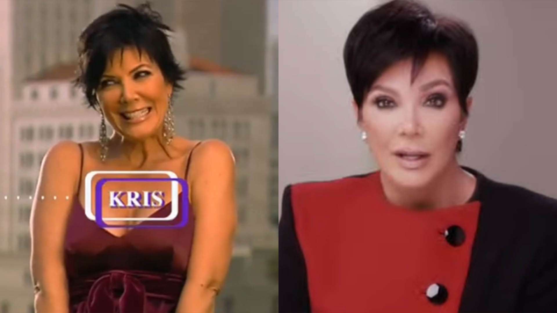 Kris Jenner na primeira temporada e na terceira temporada do reality show The Kardashians