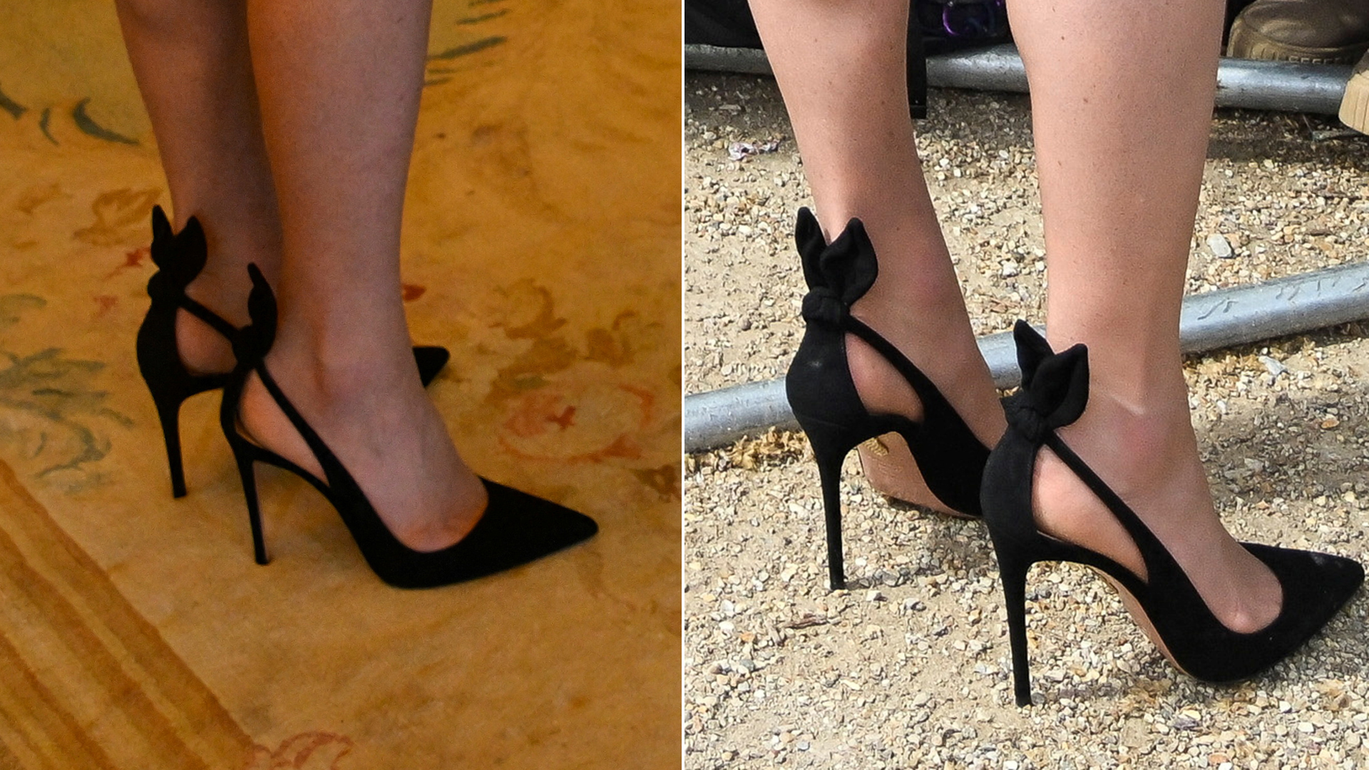 Kate Middleton usa sapatos que ficaram famosos nos pés de Meghan Markle
