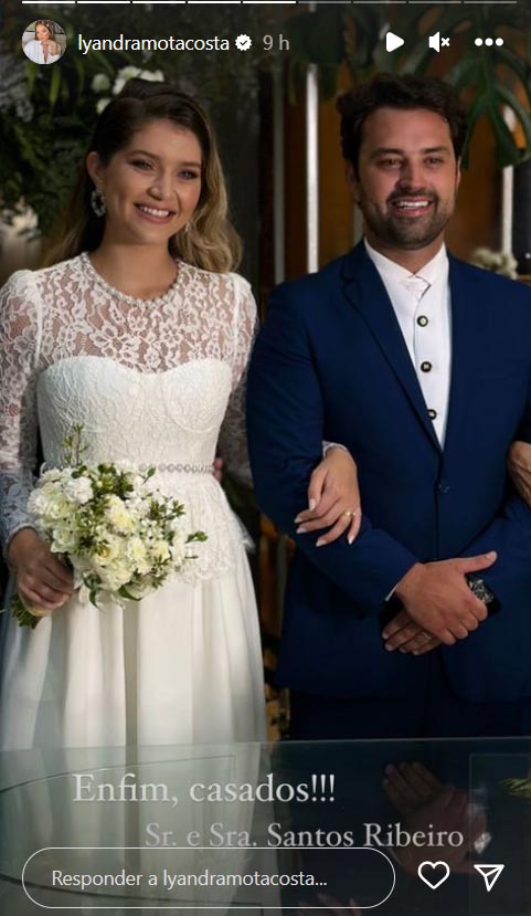 Lyandra Costa se casa com Lucas Santos