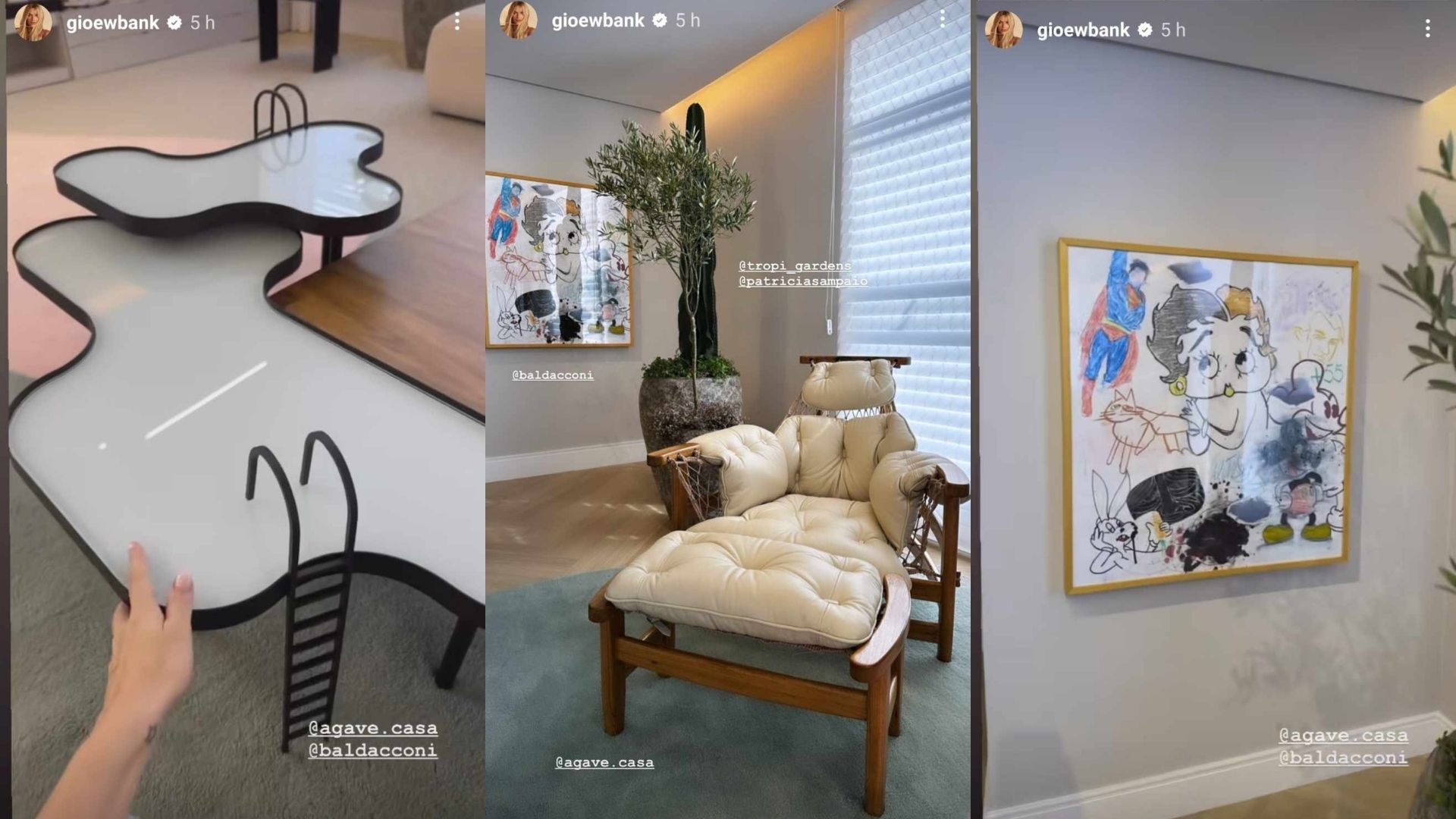 Giovanna Ewbank mostra detalhes de seu novo apartamento em São Paulo