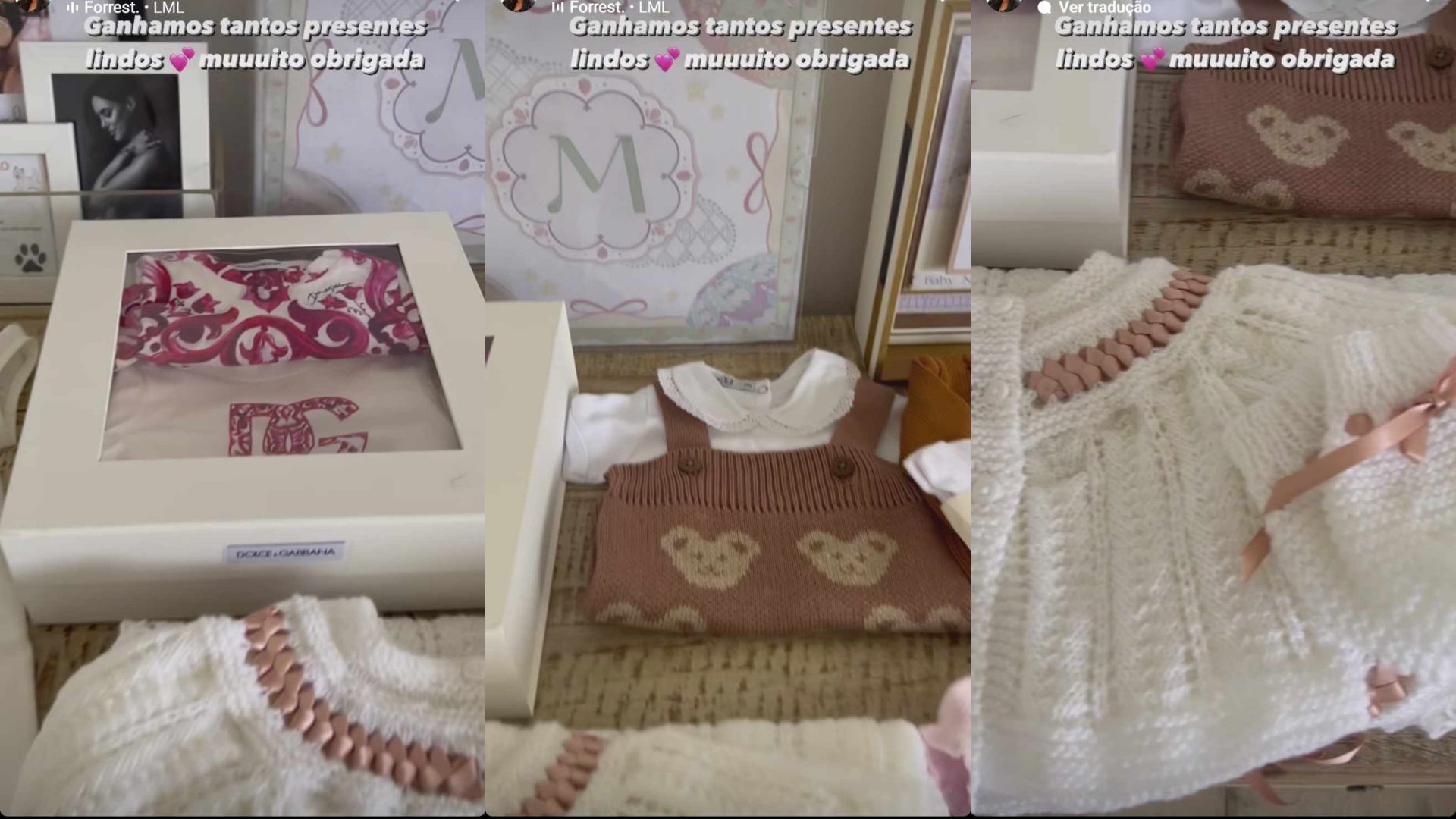 Bruna Biancardi mostra detalhes de presentes recebidos por Mavie, filha de Neymar