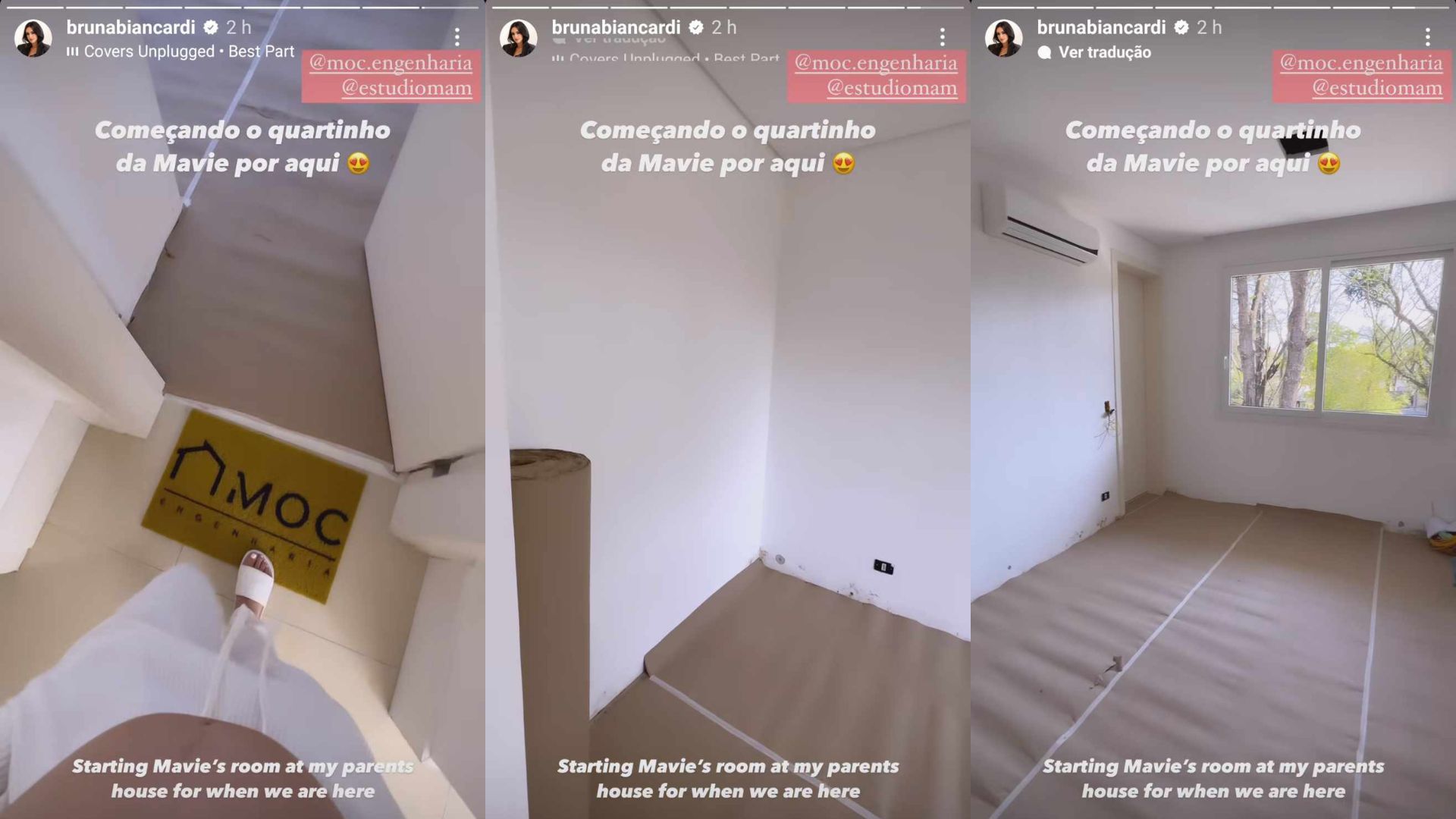 Na casa dos pais, Bruna Biancardi mostra o quarto de sua filha com Neymar