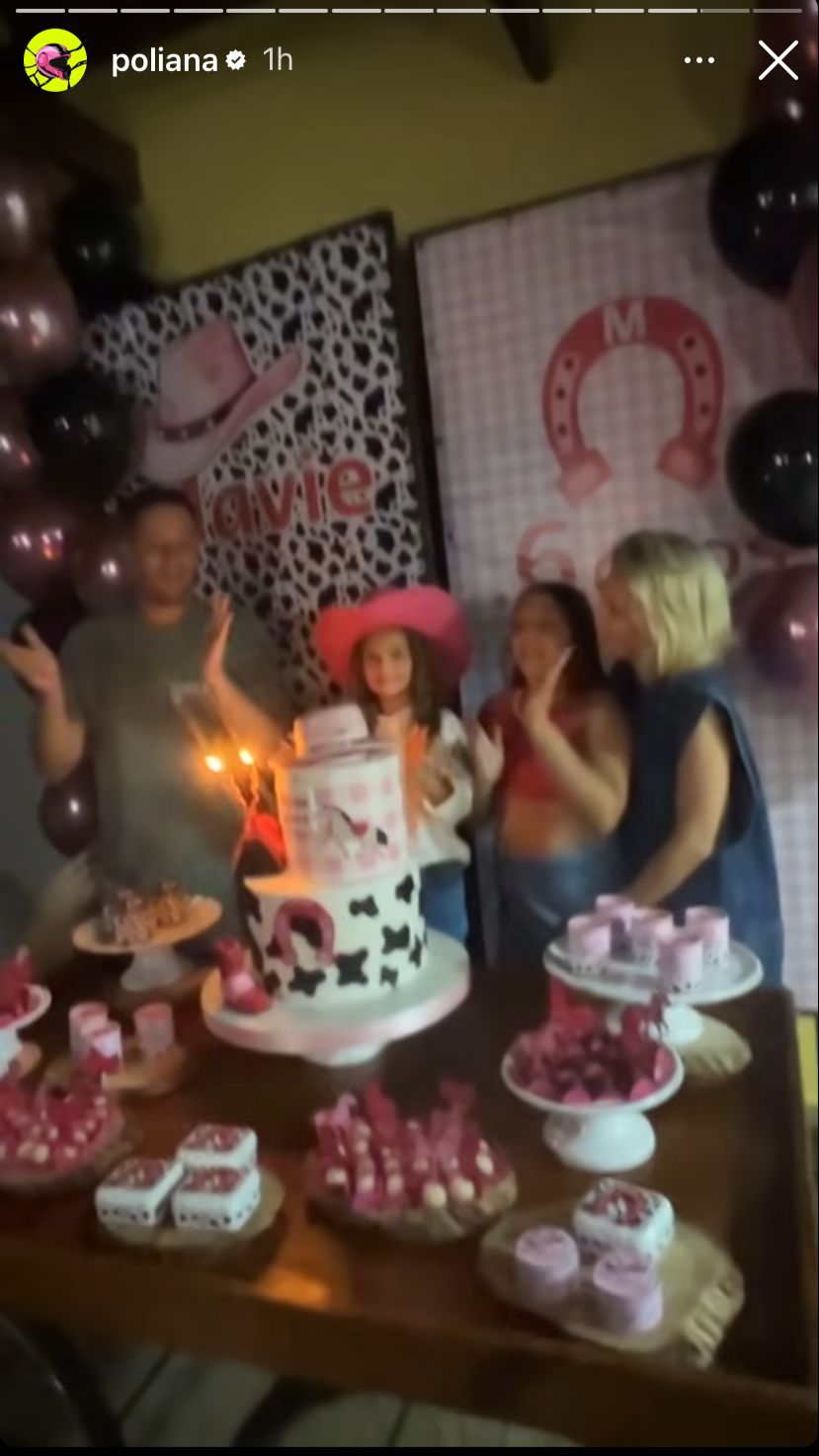 Poliana Rocha organizou aniversário da neta, Mavie
