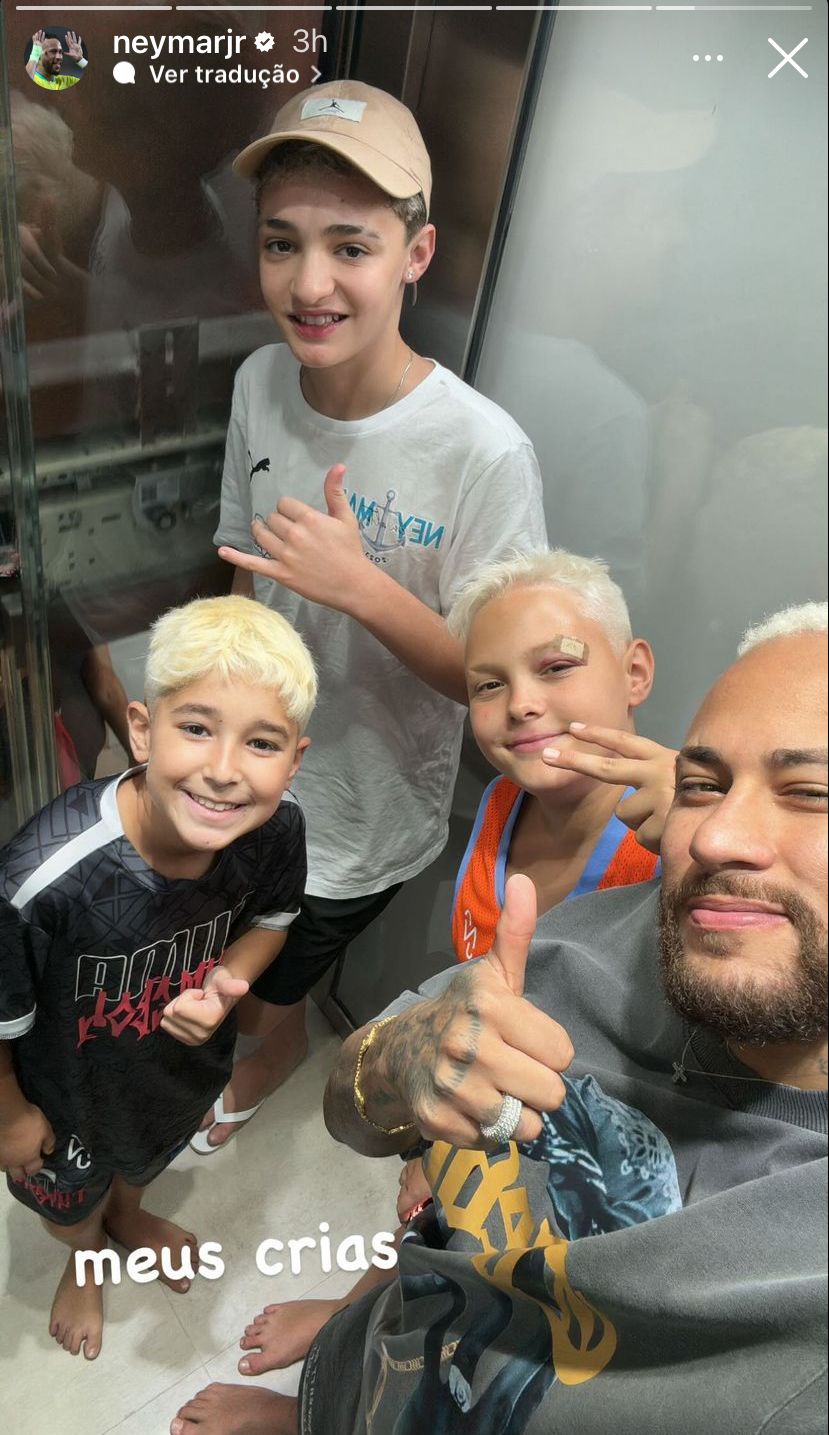 Neymar Jr revela susto após pequeno acidente com o filho