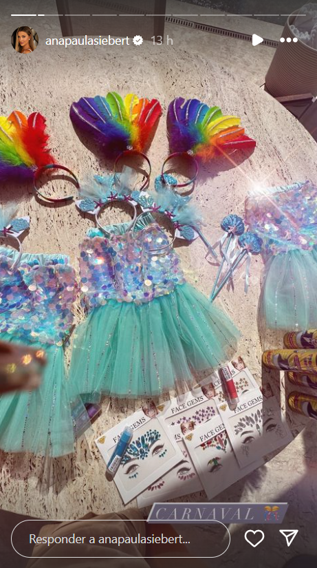 Ana Paula Siebert organiza festinha de carnaval. Foto: Reprodução / Instagram