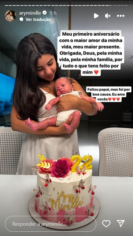 Ary Mirelle celebra aniversário de 22 anos. Foto: Reprodução / Instagram