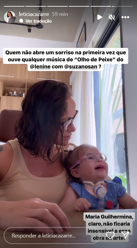 Esposa de Juliano Cazarré com a filha, Maria Guilhermina. Foto: Reprodução / Instagram
