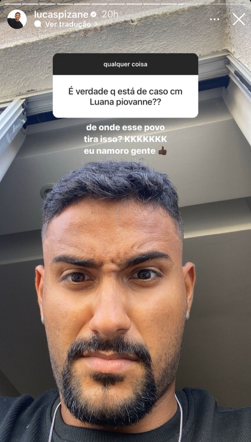 Lucas Pizane nega especulação de affair com Luana Piovani
