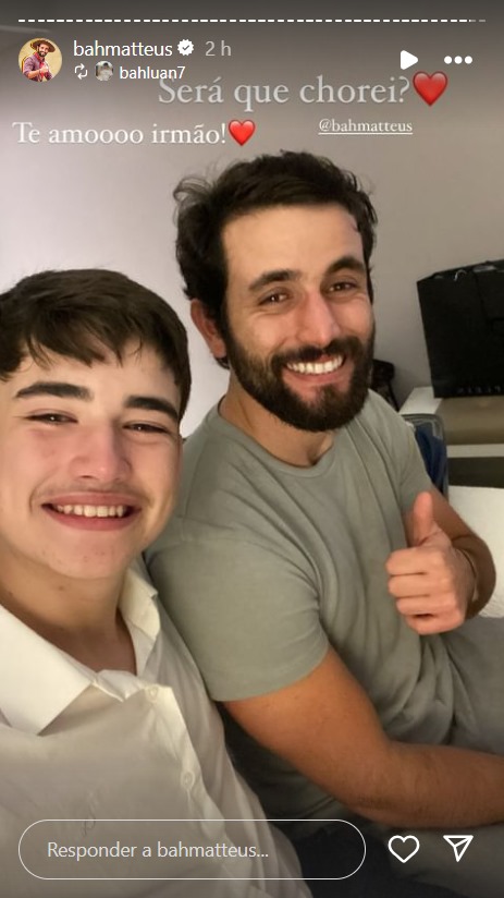 Matteus reencontra o irmão após o BBB 24 - Foto: Reprodução / Instagram