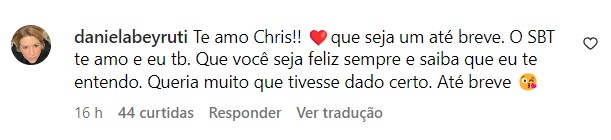 Daniela Beyruti manda recado para Christina Rocha - Foto: Reprodução / Instagram