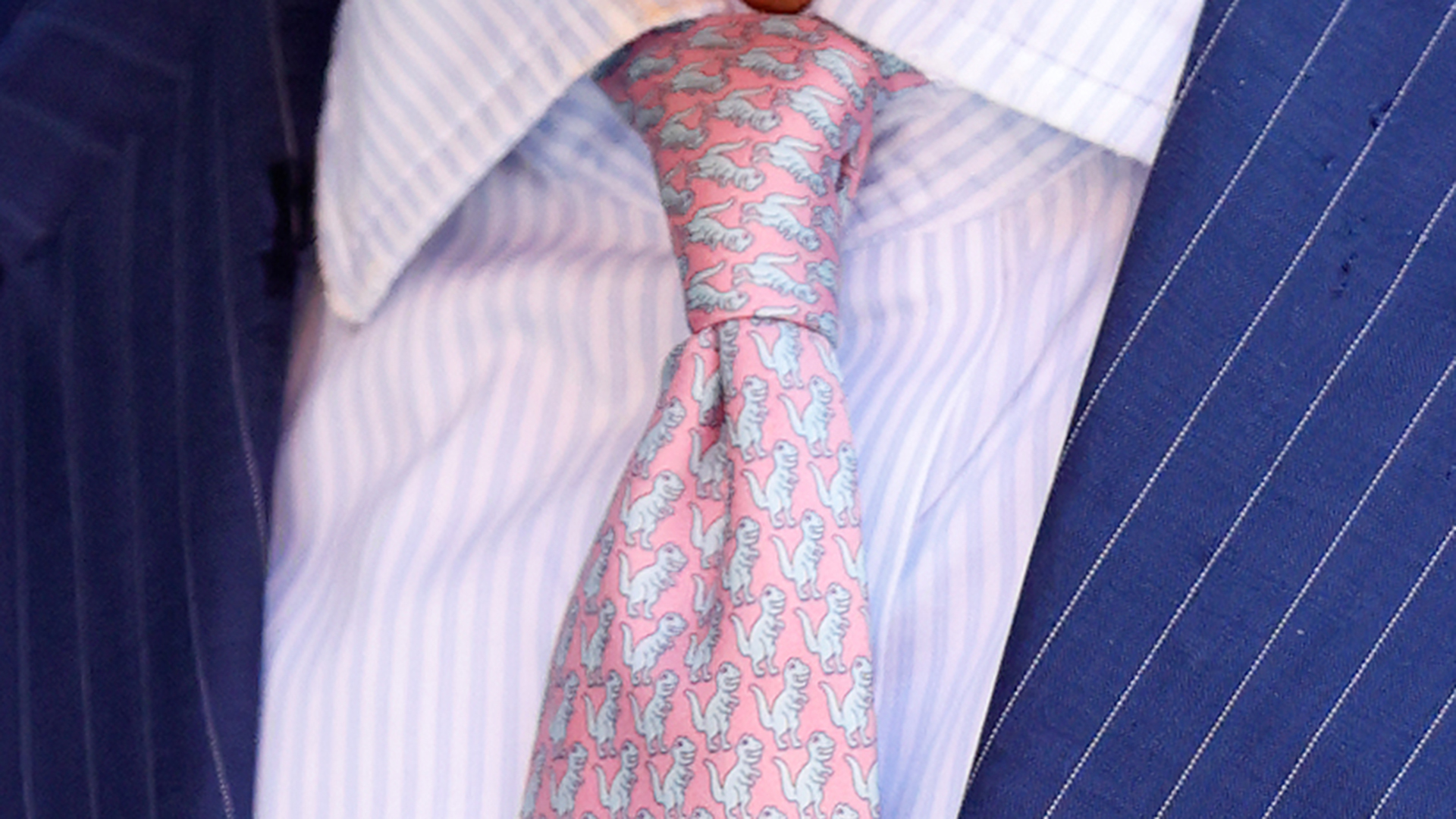 Rei Charles III usa gravata com estampa de dinossauros - Foto: Getty Images