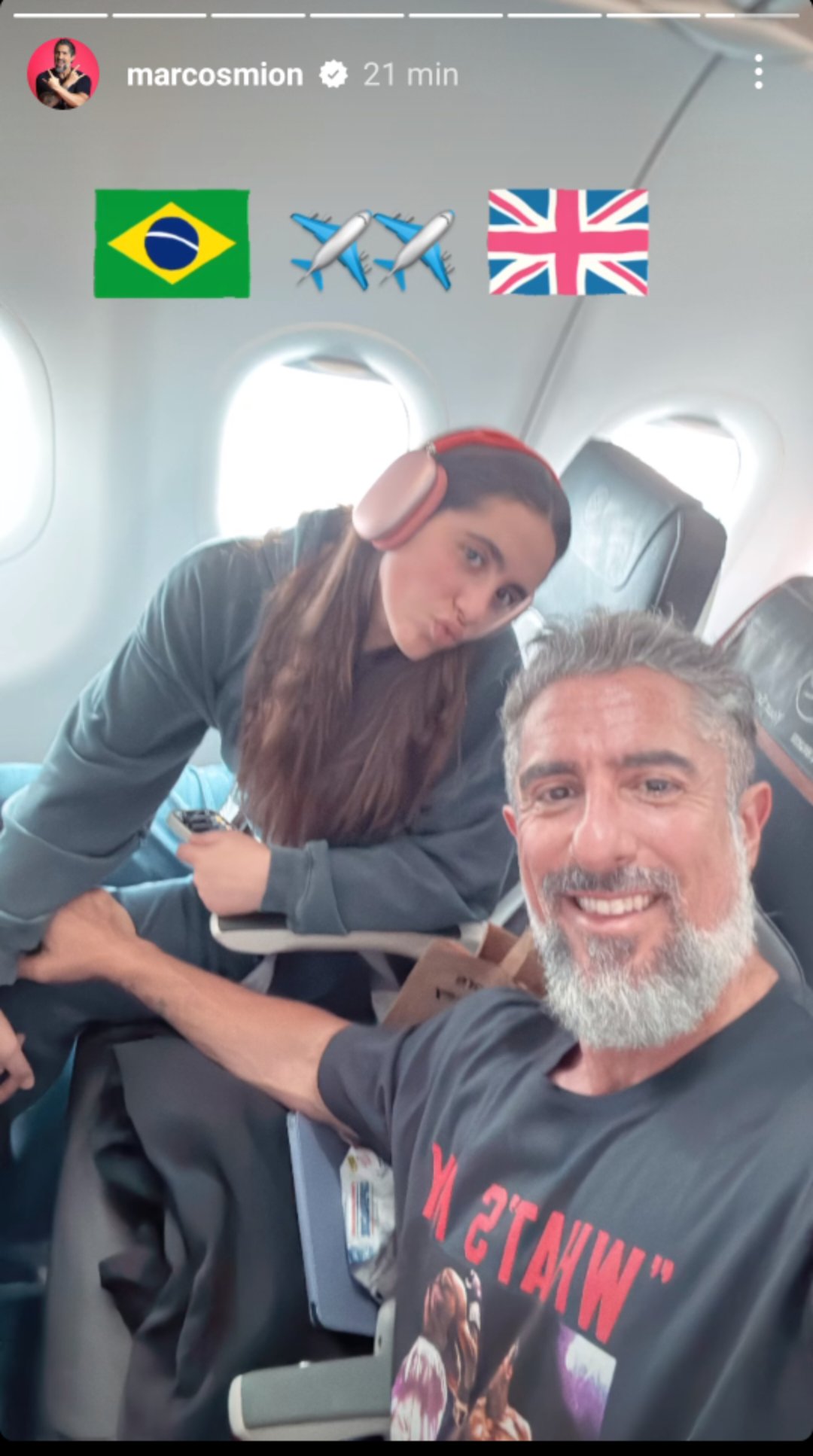Marcos Mion viaja com a filha Donatella Mion