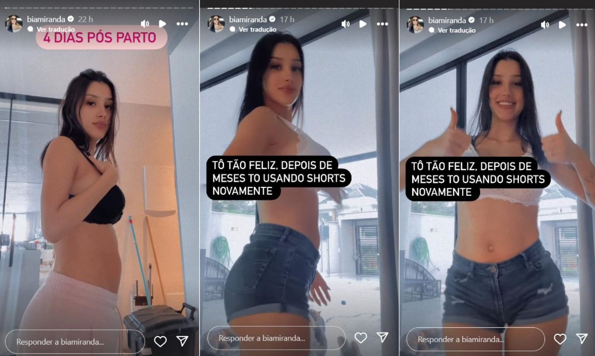 Bia Miranda mostra barriga pós-parto - Fotos: Reprodução / Instagram