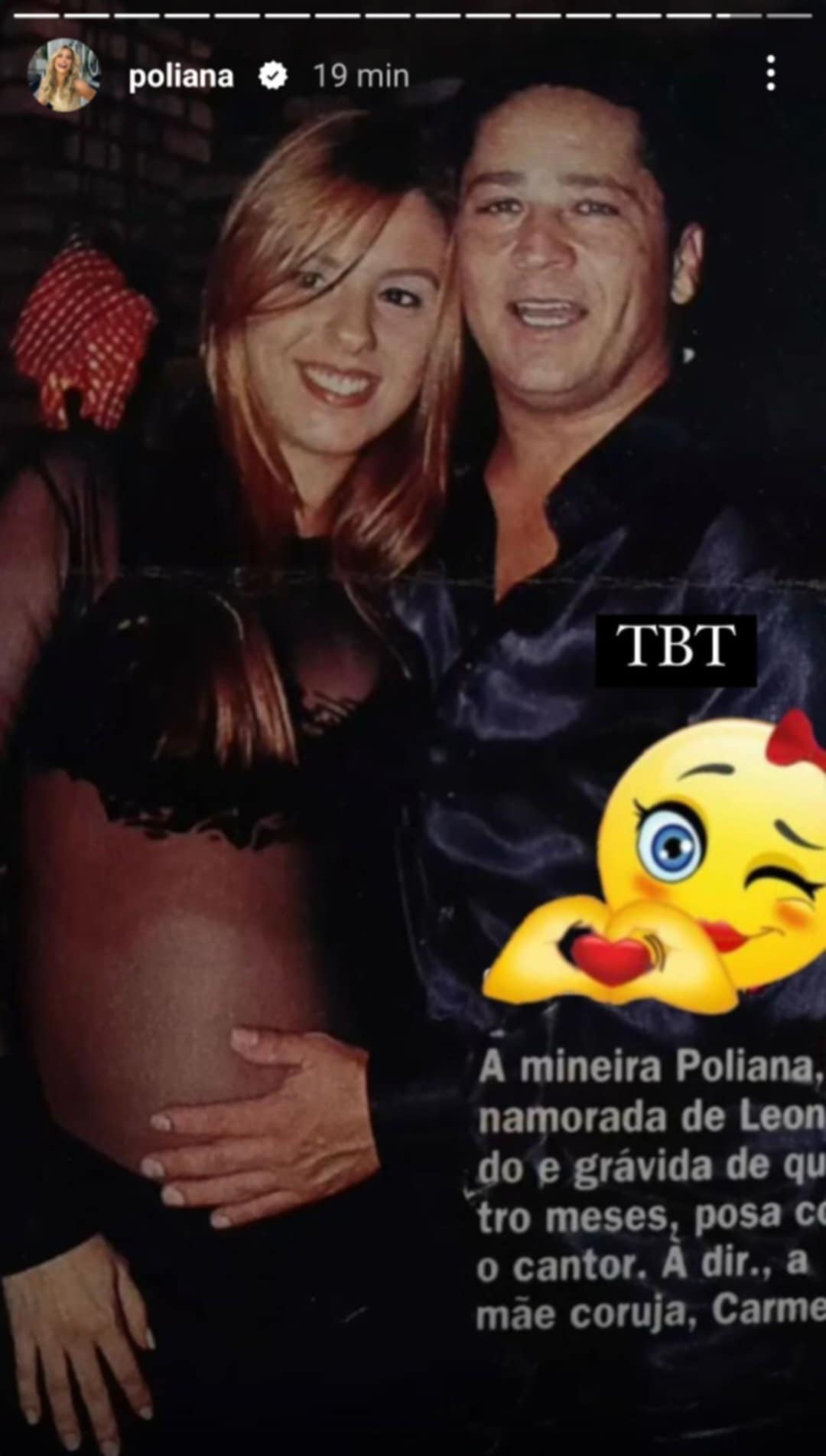 Poliana Rocha resgata foto do passado com Leonardo