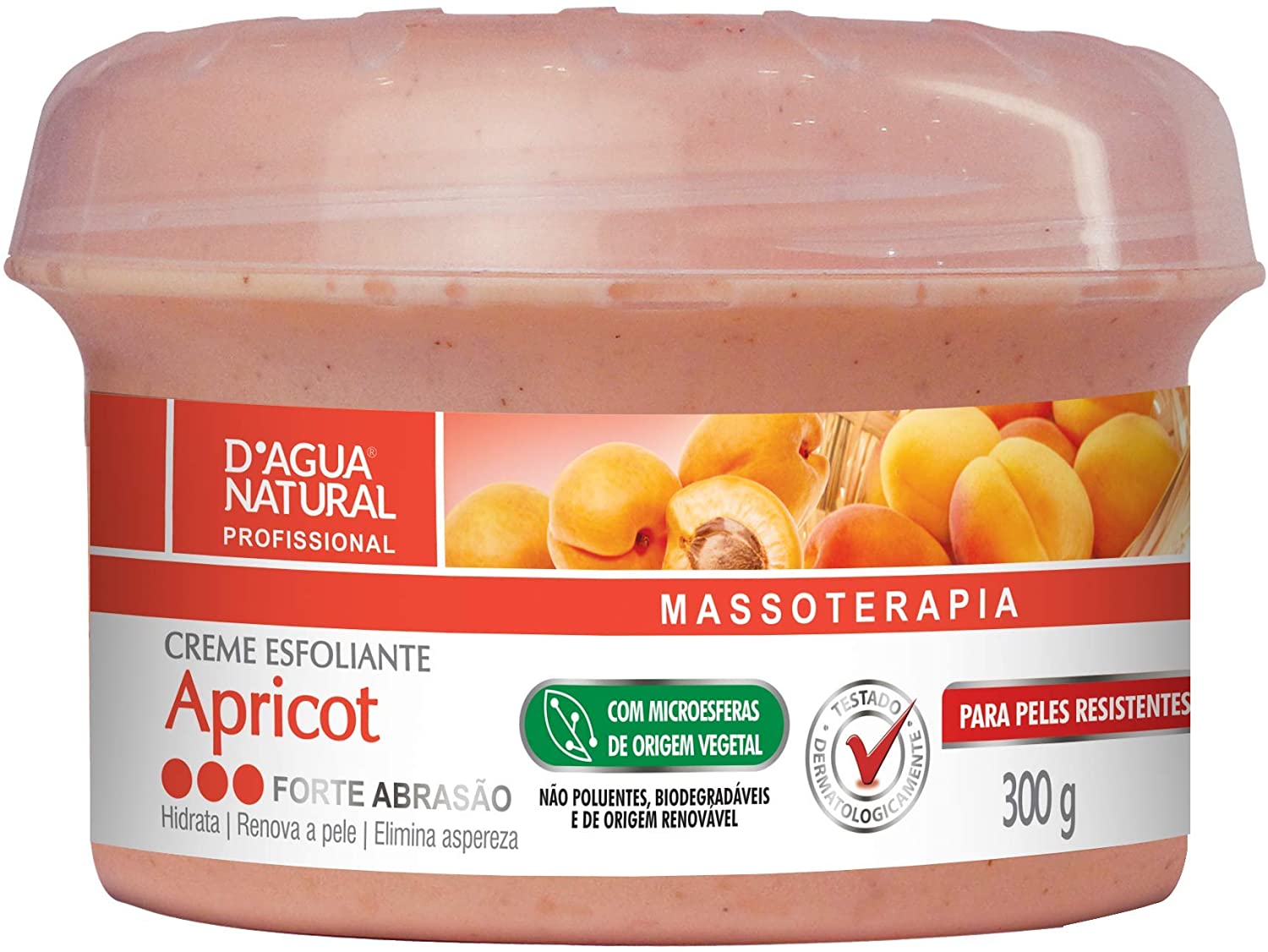 Creme Esfoliante Apricot Forte Abrasão, D'agua Natural