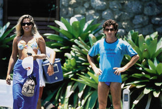 Ayrton Senna e Adriane Galisteu na ilha de Angra dos Reis