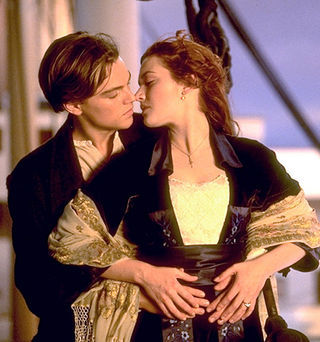 Leonardo DiCaprio e Kate Winslet, em Titanic