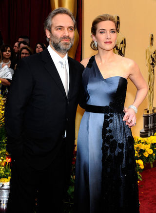 O diretor Sam Mendes e a esposa, a atriz Kate Winslet