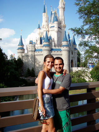 Luciano Camargo e Flávia Fonseca na Disney