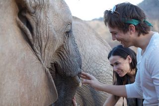 Demi Moore e Ashton Kutcher em viagem à África
